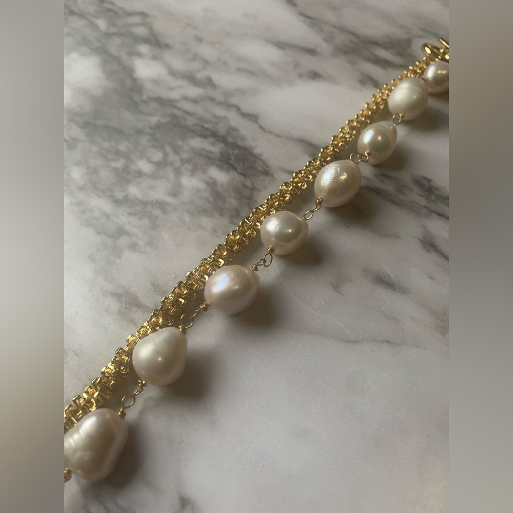 New COS Freshwater Pearl Chain Necklace - Picture 8 of 9